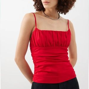 NWT Reformation Red Tiana Top Size 6